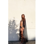 HOLLYSTIC KIMONO KAFTAN FISHNET BLACK SPARKLE