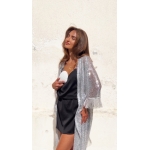 HOLLYSTIC SEQUIN KIMONO COVER UP SILVER