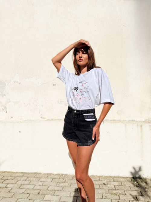 RAW UNISEX T-SHIRT STORY-PAINTED WHITE