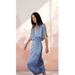 PALMOOR WRAP MIDI DRESS LIGHT BLUE