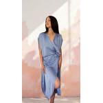 PALMOOR WRAP MIDI DRESS LIGHT BLUE