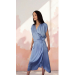 PALMOOR WRAP MIDI DRESS LIGHT BLUE