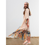 HERMIS SILK MAXI KAFTAN BEIGE-CHASE THE SUN