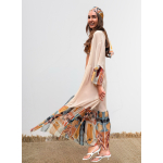 HERMIS SILK MAXI KAFTAN BEIGE-CHASE THE SUN