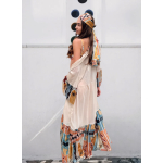 HERMIS SILK MAXI KAFTAN BEIGE-CHASE THE SUN