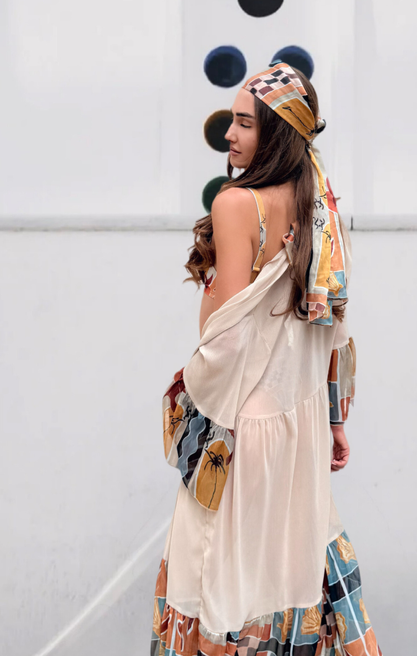 HERMIS SILK MAXI KAFTAN BEIGE-CHASE THE SUN HERMIS SILK MAXI KAFTAN BEIGE-CHASE THE SUN