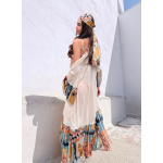 HERMIS SILK MAXI KAFTAN BEIGE-CHASE THE SUN