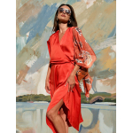 PALMOOR WRAP MIDI DRESS BURNT ORANGE
