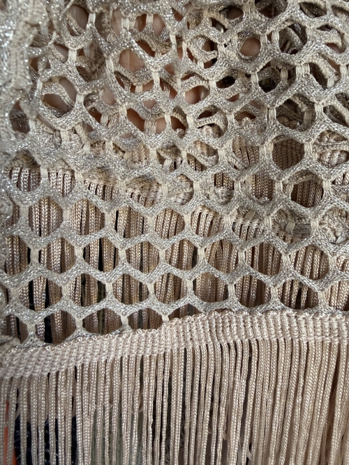 HOLLYSTIC KIMONO KAFTAN FISHNET BEIGE SPARKLE