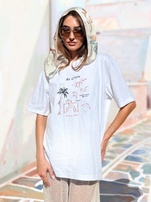 RAW UNISEX T-SHIRT STORY-PAINTED WHITE