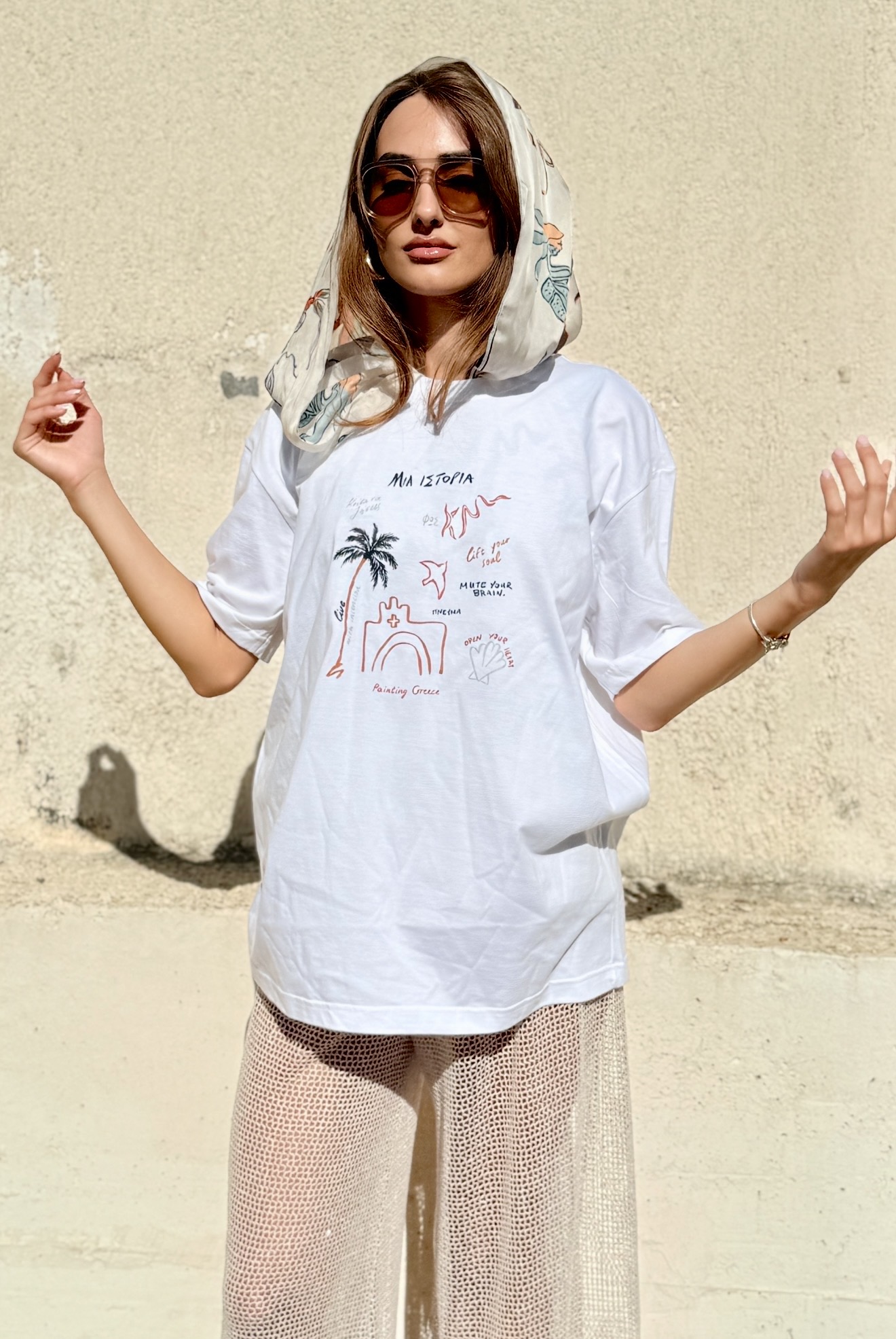 RAW UNISEX T-SHIRT STORY-PAINTED WHITE RAW UNISEX T-SHIRT STORY-PAINTED WHITE