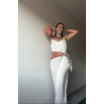 DELIGHT SILKY MIDI DRESS OFF WHITE