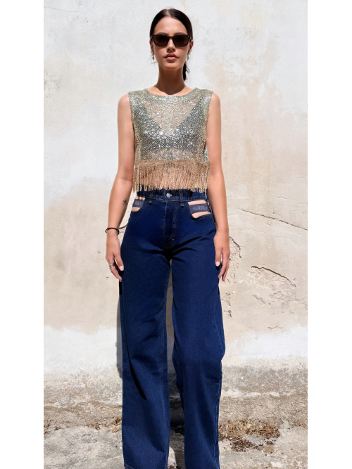 OUTBURST JEANS BLUE-BLACK WASH