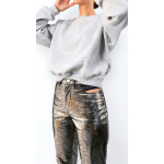 MERMAID STRAIGHT LEG METALLIC EFFECT PANTS