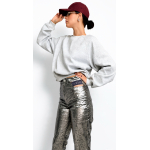 MERMAID STRAIGHT LEG METALLIC EFFECT PANTS