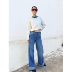 BOUNDLE WIDE LEGS BLUE JEANS