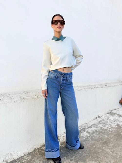 BOUNDLE WIDE LEGS BLUE JEANS