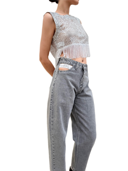 MIDBURST JEANS BARREL GREY WASH