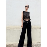 BOUNDLE WIDE LEG BLACK JEANS