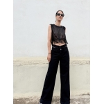 BOUNDLE WIDE LEG BLACK JEANS