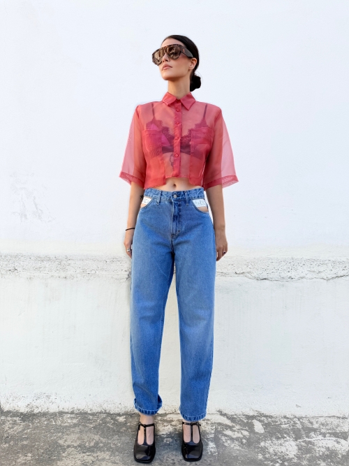 MIDBURST JEANS BARREL BLUE WASH